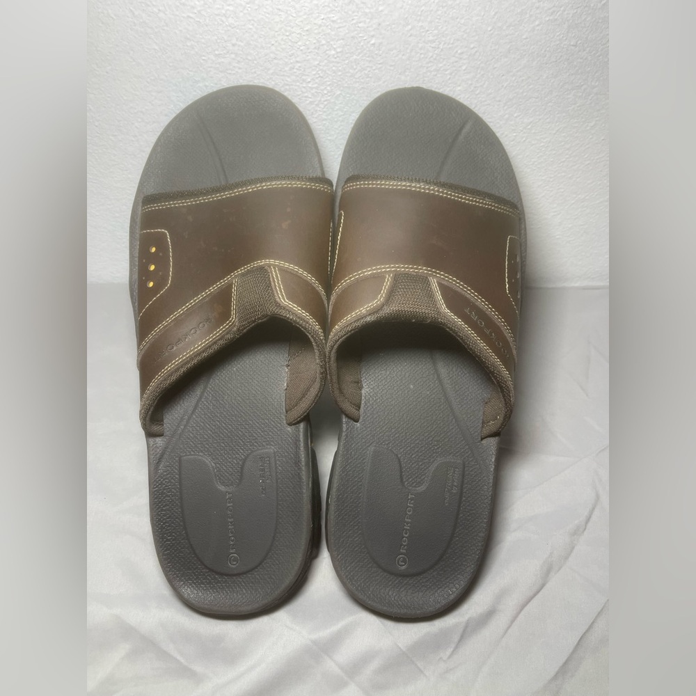 Rockport Darwyn Slide Men’s Sandals Brown Size 11.5
